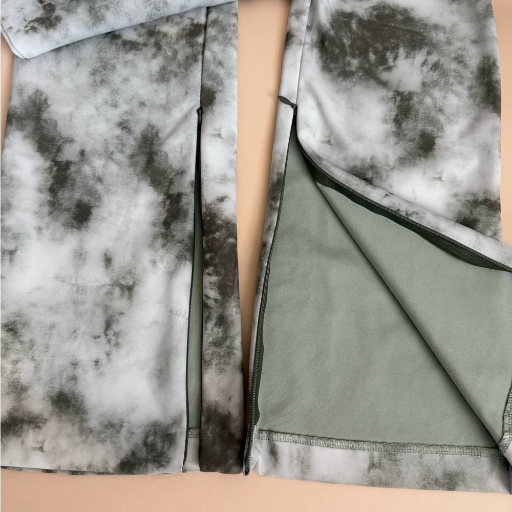 ZARA Stylish Green Tie-Dye Women's Pants medium - Picture 5 of 8